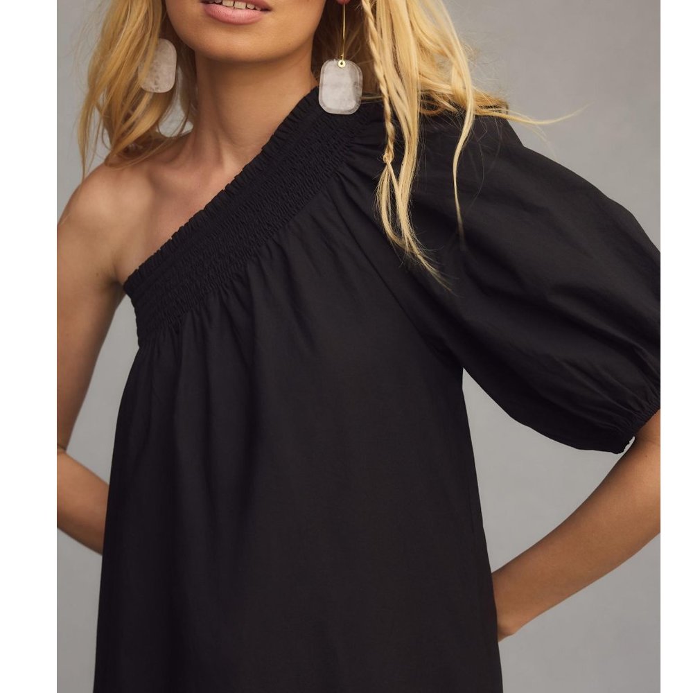 Anthropologie Maeve One-Shoulder Maxi Dress Black XXS - Picture 4 of 11
